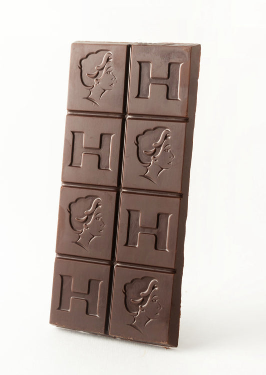 Almond chocolate bar unwrapped showing nuts