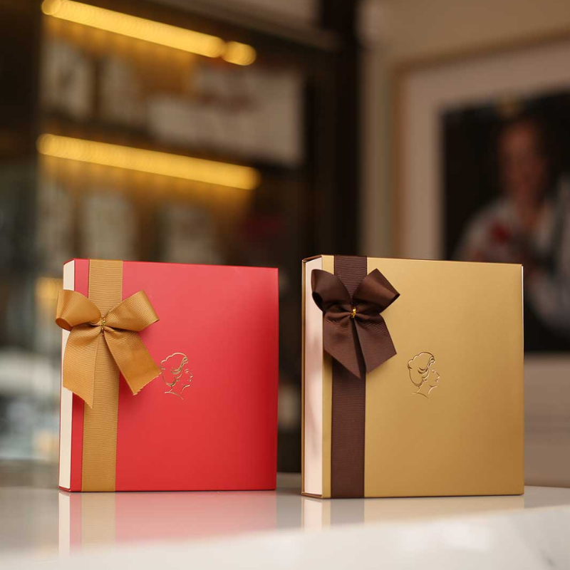 Elegant Helena Chocolatier gift box with premium Peruvian chocolates