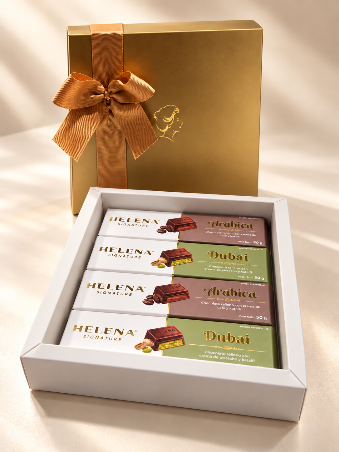 Dubai & Arabica Chocolate Gift Box · 4 Bars