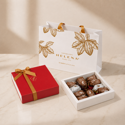 Helena Red Gift Box on Marble