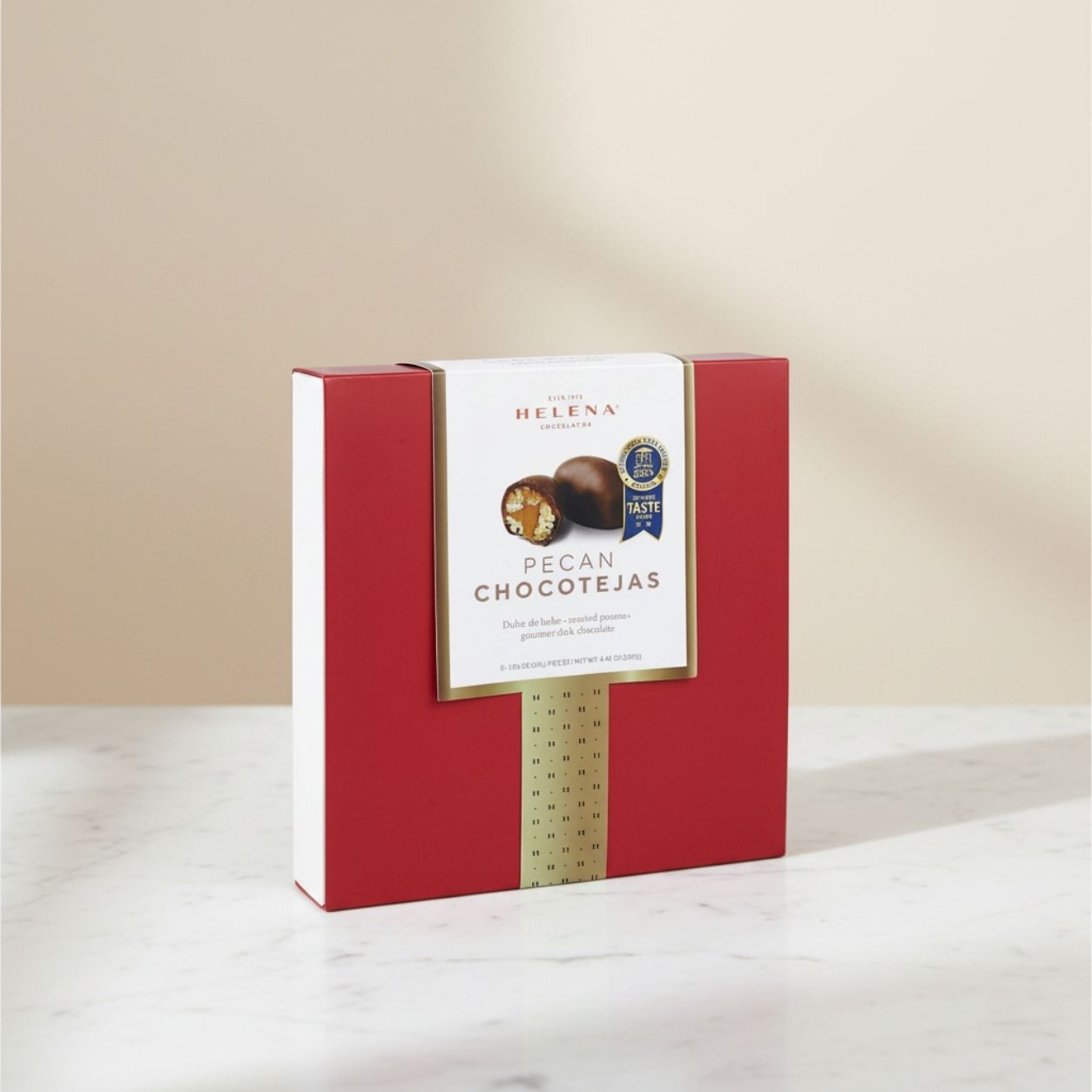  Pecan Chocoteja Bonbon 8-unit box with Helena Chocolatier wrapped bonbons
