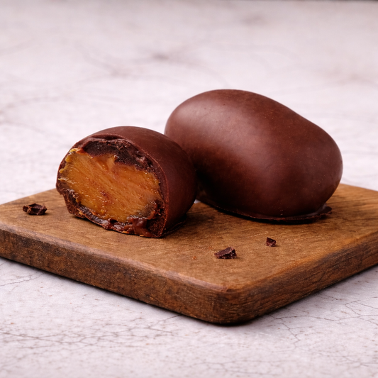 Helena Prune Chocoteja Bonbon – Close-up detail wood