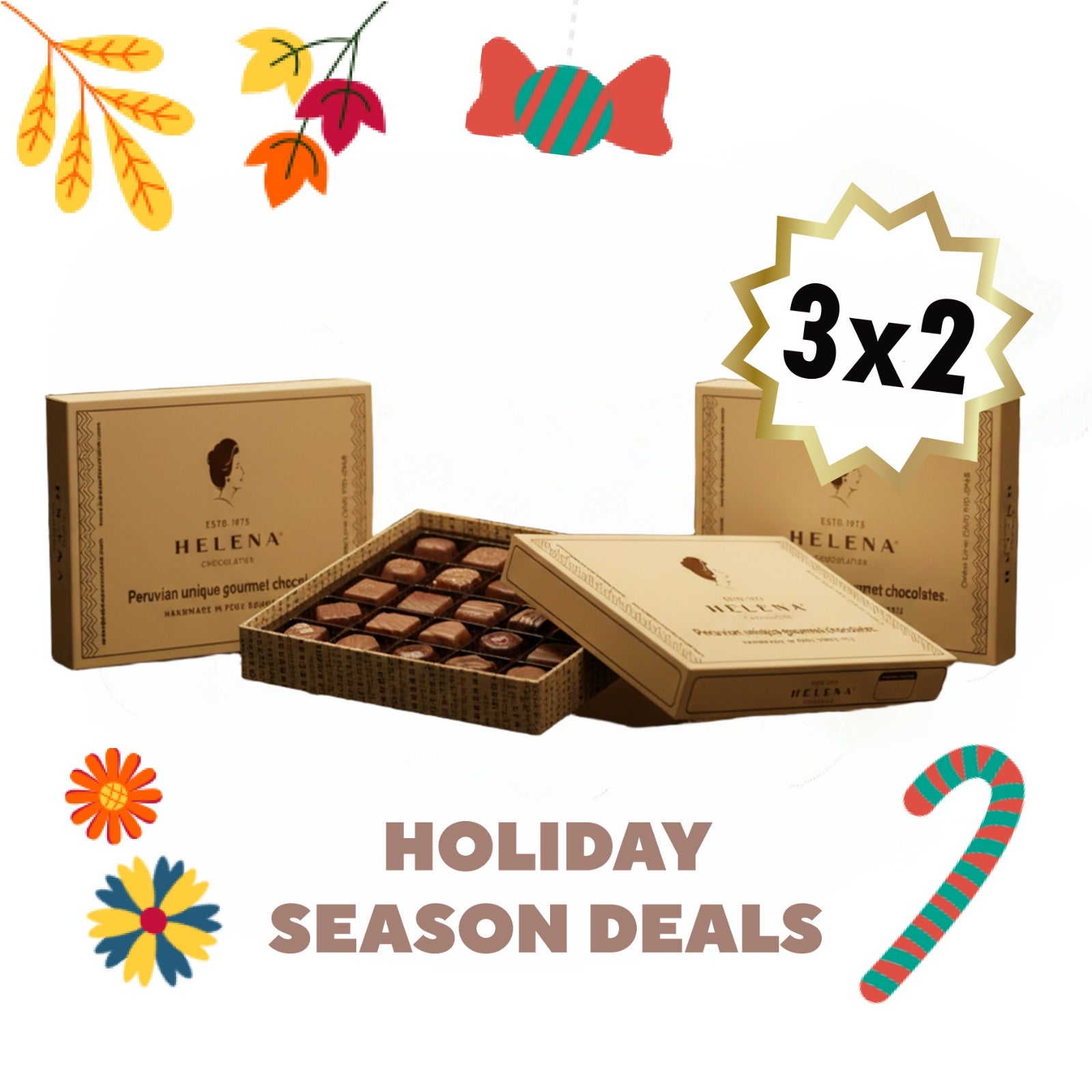 3x2 Box Teja/chocoteja bonbon 25 Pcs. | HOLIDAY SEASON DEALS