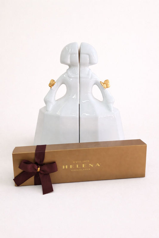 White Menina Bookend & Gift Box - 3 Chocotejas