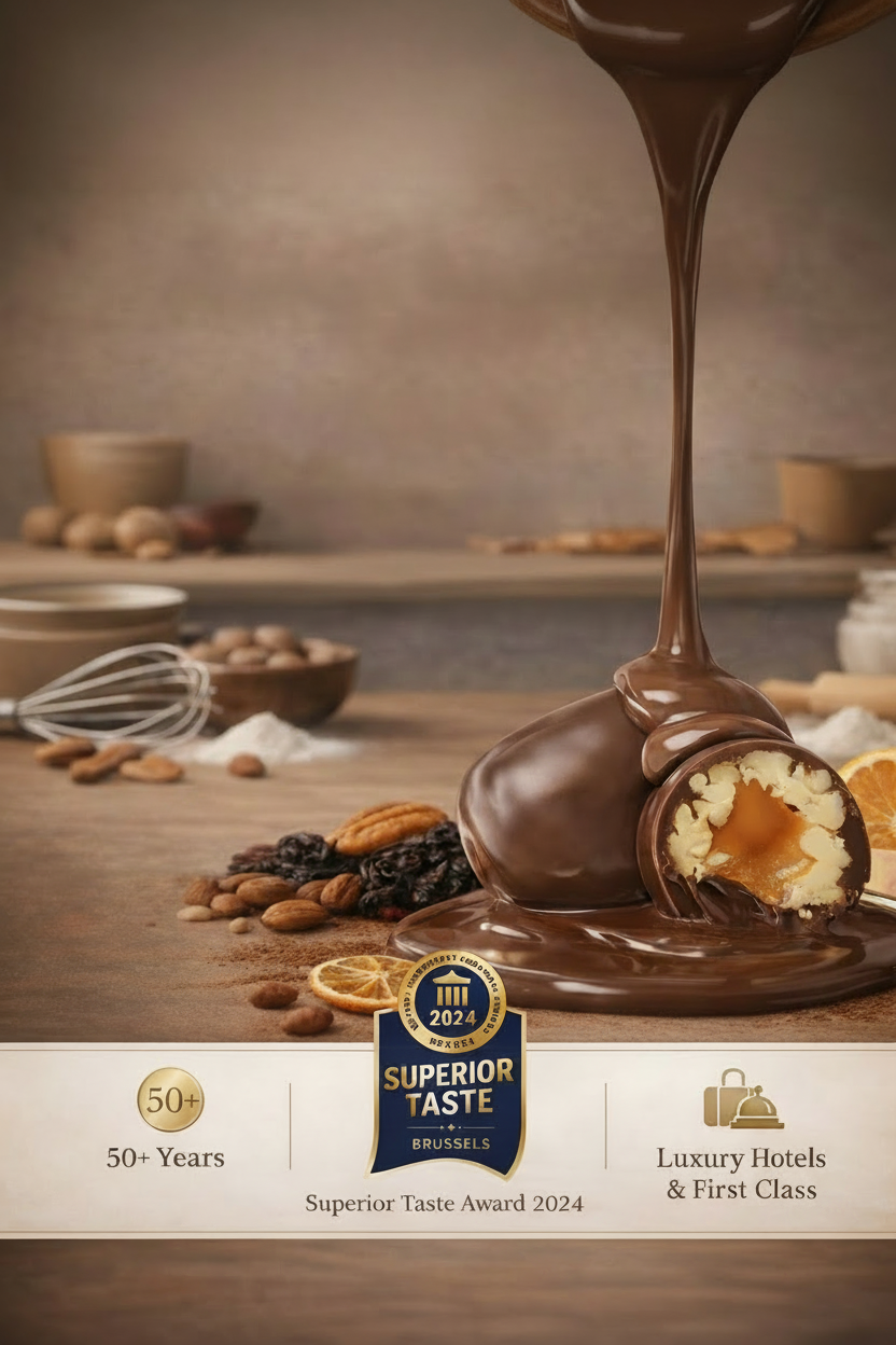 Banner chocolate con texto ajustado