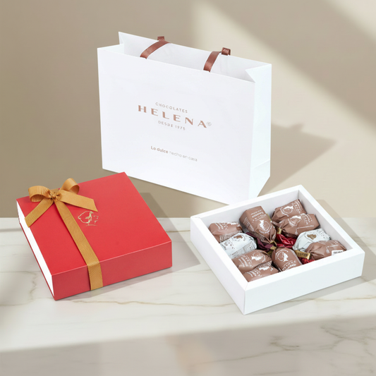 Helena Red Gift Box on Marble